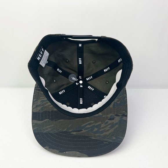 Neff Men's Tilted Patch SB Snapback Hat - GREEN CAMO One Size NWT - Picture 5 of 8